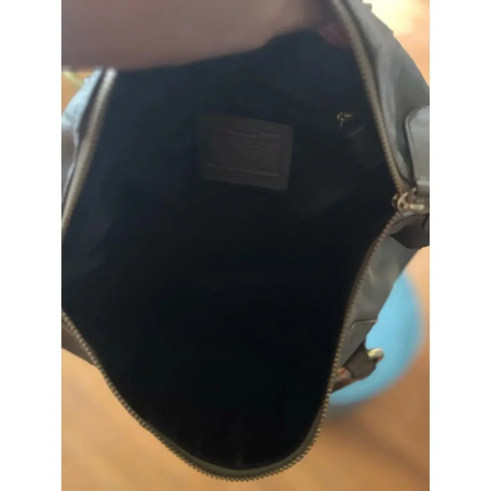 Coach Ashley Leather Satchel Bag metallic